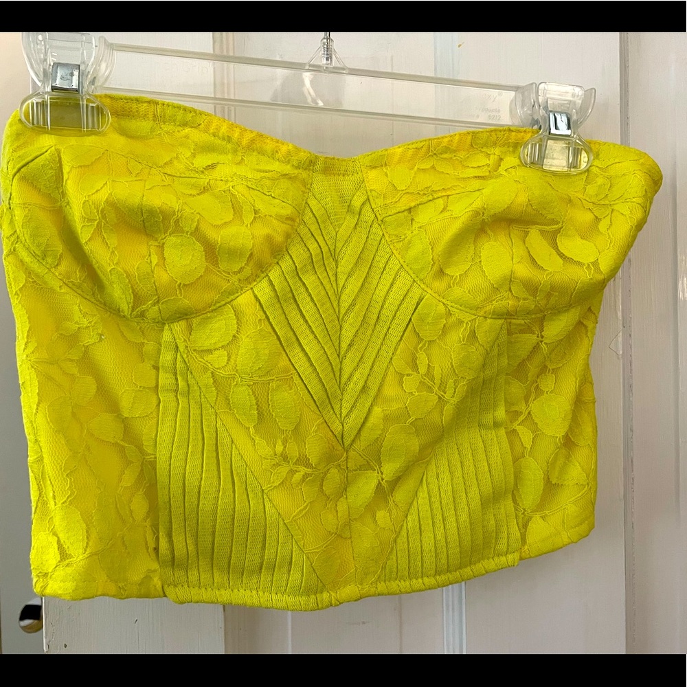 Lace Cropped Bustier Top